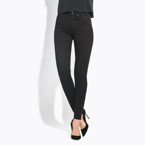 Ayr Jeans Womens 27 High Rise Skinny Jet Black Denim stretch pockets